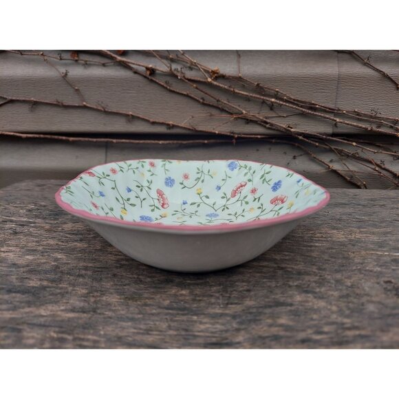 Johnson Bros Summer Chintz All Over Design Square Bowl 6" - Picture 3 of 4